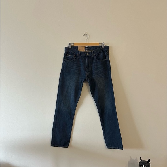 NEW Polo Ralph Lauren Varick Slim Straight Jeans 30 Dark Wash Denim
